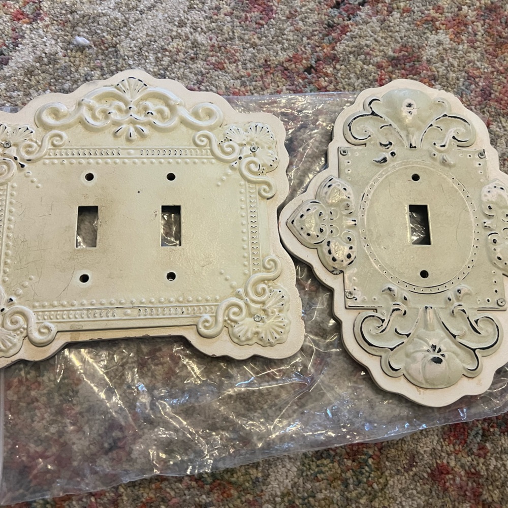Decorative Cream Light Switch Covers